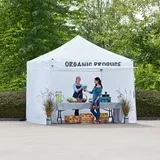 Ozark Trail White Commercial Instant 10  x 10  Straight Leg Canopy with Sidewalls