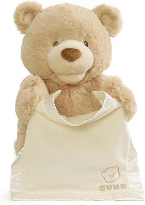 GUND Peek-A-Boo Teddy Bear Plush, Animated Stuffed Animal for Babies and Newborns, 11.5"