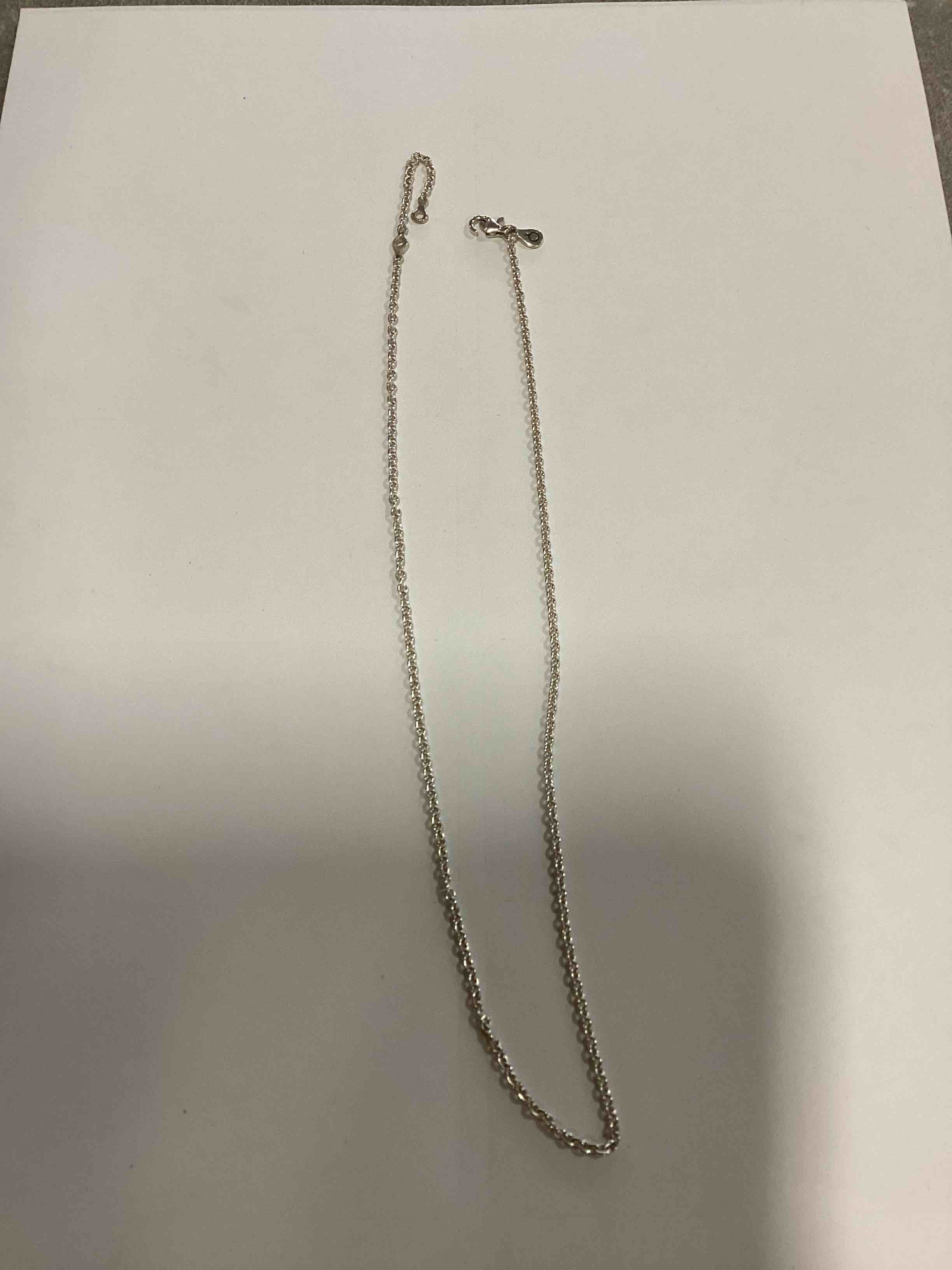 Pandora Classic Cable Chain Necklace - Thin Necklace Chain with Lobster Clasp - Great Gift for Women - Sterling Silver Adjustable Chain Necklace - Unknown size 