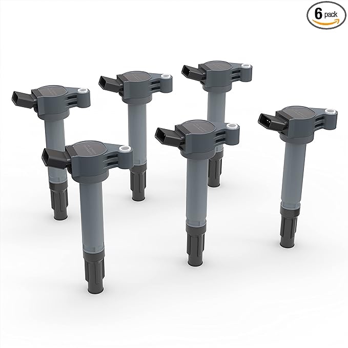 Ignition Coil Set of 6 - Replaces 90919-A2007 - Compatible with Toyota, Lexus & Scion Vehicles - 2.7L, 3.5L V6 - Ignition Coil Pack Fits, Camry V6, Avalon, Sienna, Rav4 and more