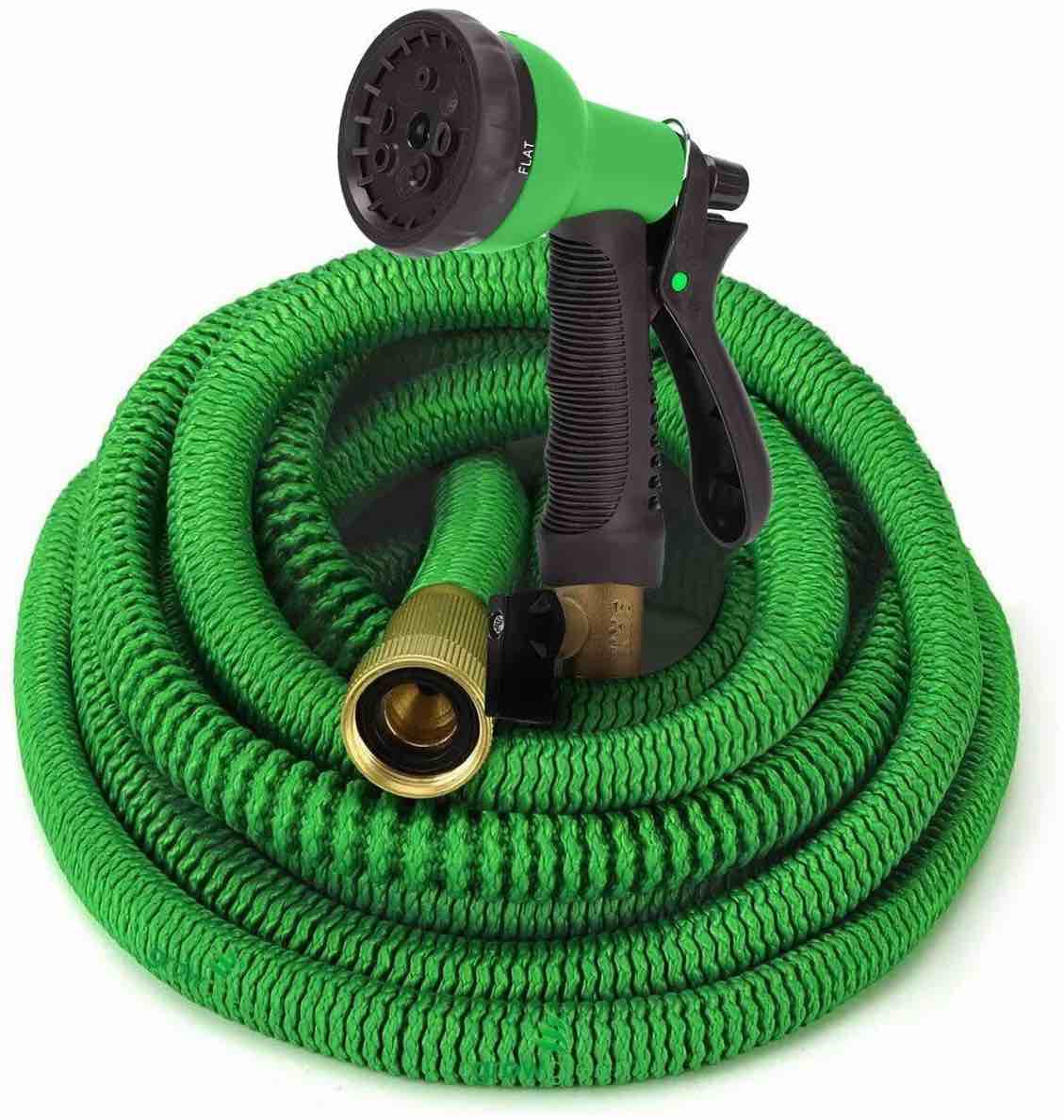 GrowGreen Expanding Garden Hose 75ft - Heavy Duty, All Brass Connectors, Leak...