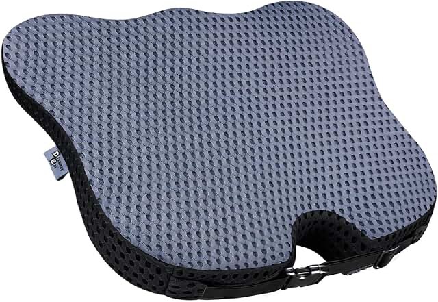 Dreamer Car Wedge Seat Cushion for Car Seat Driver/Passenger- Car Seat Cushions for Driving Improve Vision/Posture - Memory Foam Car Seat Cushion for Hip Pain (Mesh Cover,Gray)