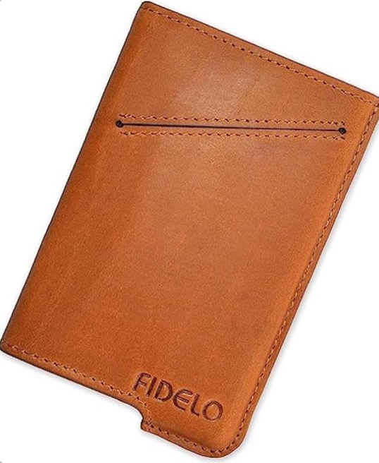 Fidelo Minimalist Wallet for Men  Slim Credit Card Holder Money Clip  RFID Blocking Front Pocket Mens Wallets
