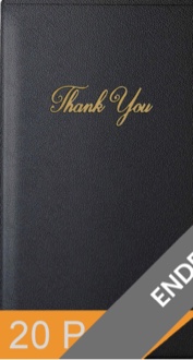 20 Black Guest Check Presenter Book Credit Card Holder Restaurant Bill Receipt