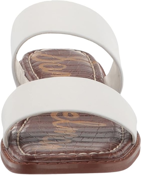 Sam Edelman Women's Haydee Flat Sandal, White, size 7 