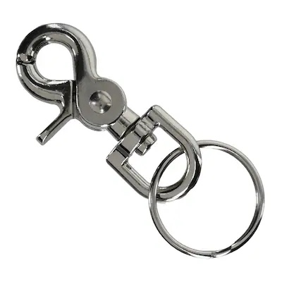 Minute Key Silver Snap-hook Key Ring