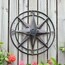 Style Selections Compass Bronze 18-in H x 18-in W Novelty Metal Hand-painted 3D Art