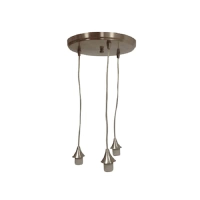 Style Selections 3 -Light Brushed Nickel Transitional Cylinder Hanging Pendant light Item #586836 | Model #CPR-48BNK