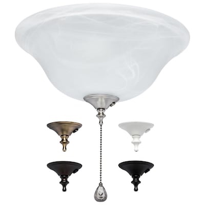 3 -Light White Incandescent Ceiling Fan Light Kit Item #384192 | Model #40308
