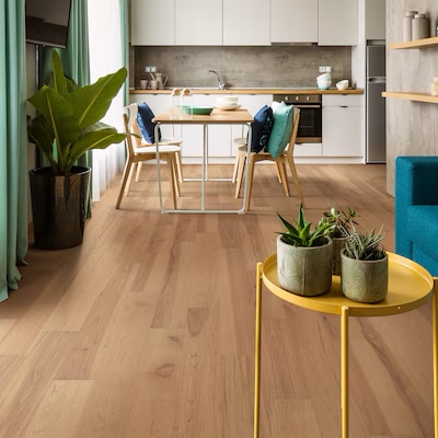 SMARTCORE Naturals Hawkeye Hickory 6-1/2-in W x 1/4-in T x Varying Length Wirebrushed 