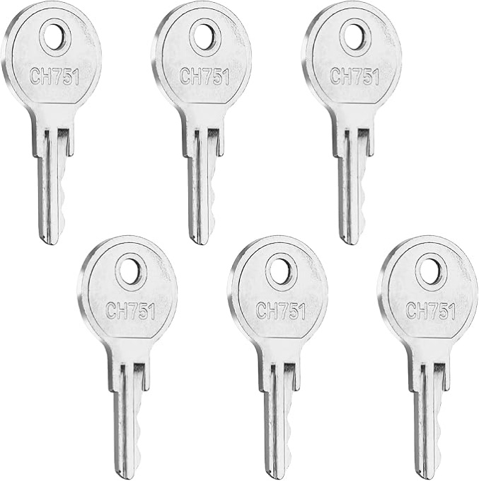 Set of 10 keys of different sizes, models and styles.