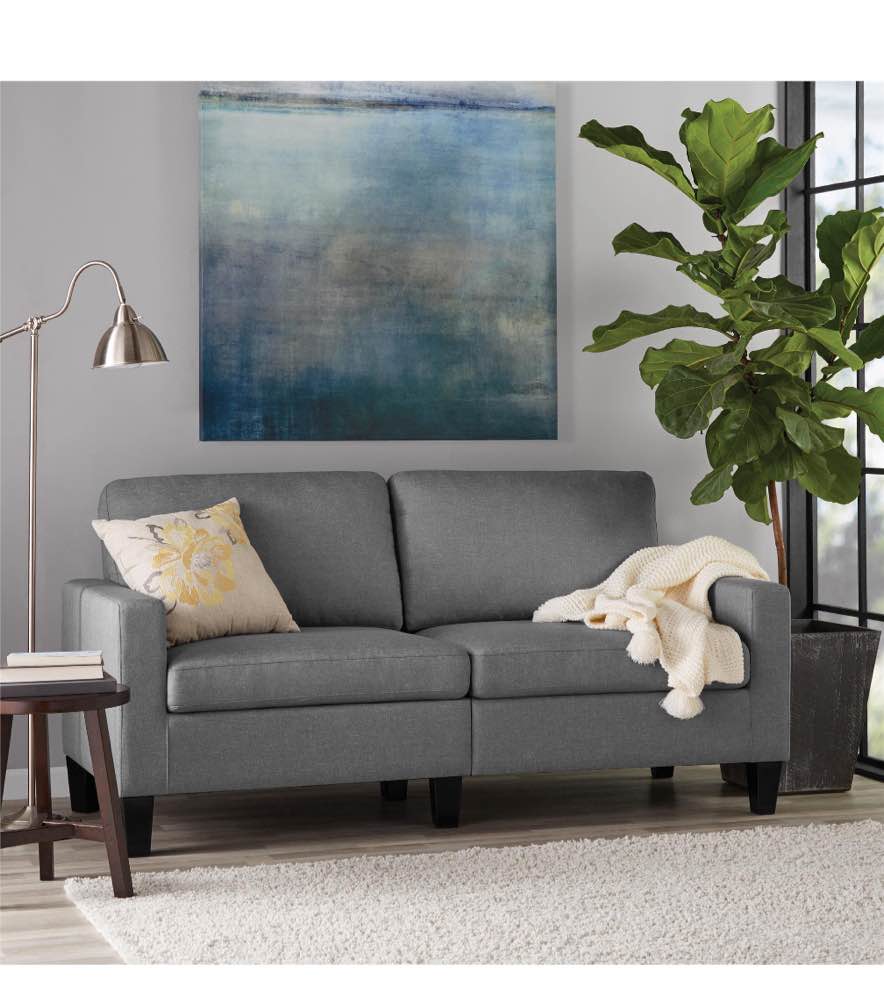 Modern Linen Sofa, Gray