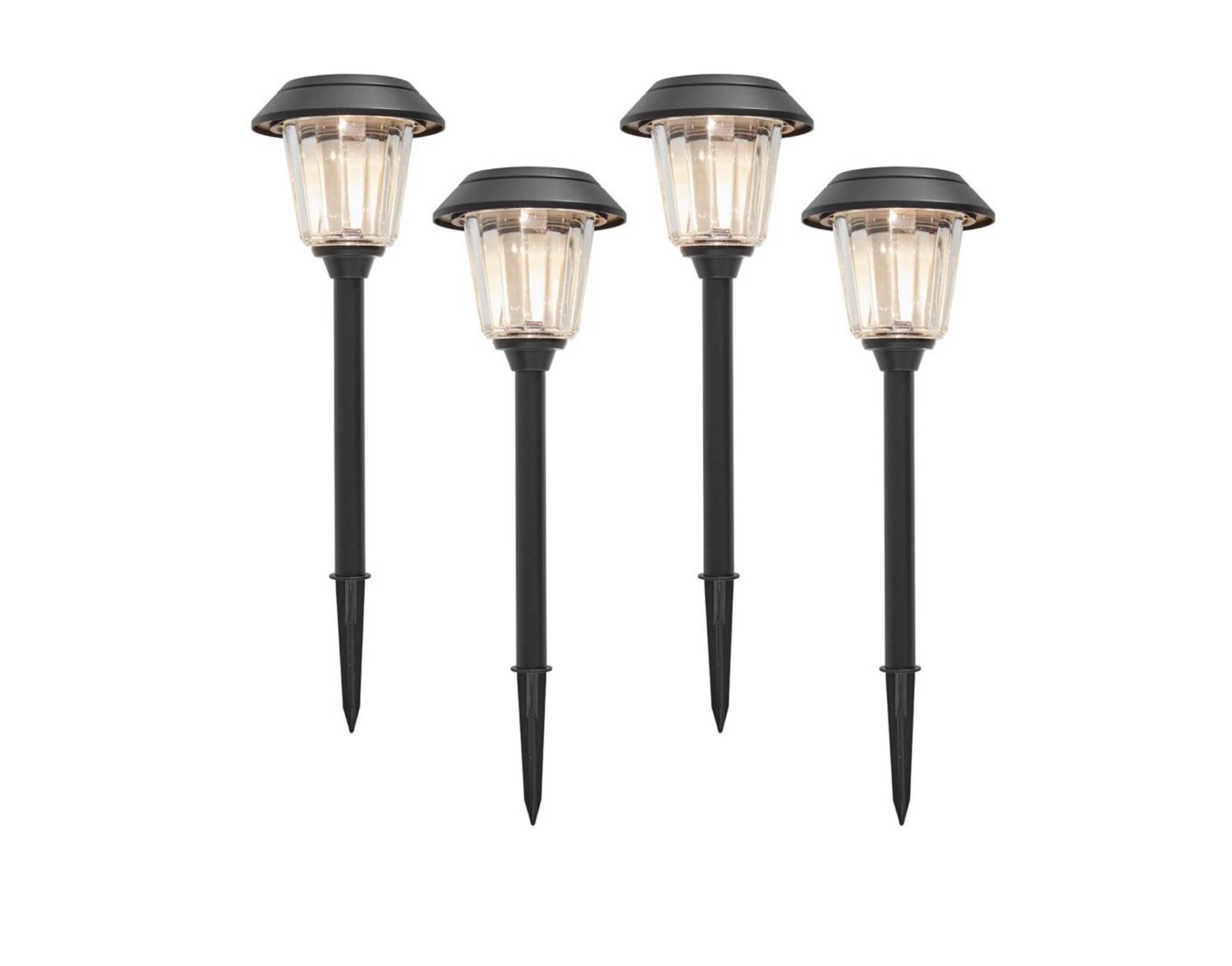 Member's Mark Matte Black LED Solar Path Lights, 4-pack
