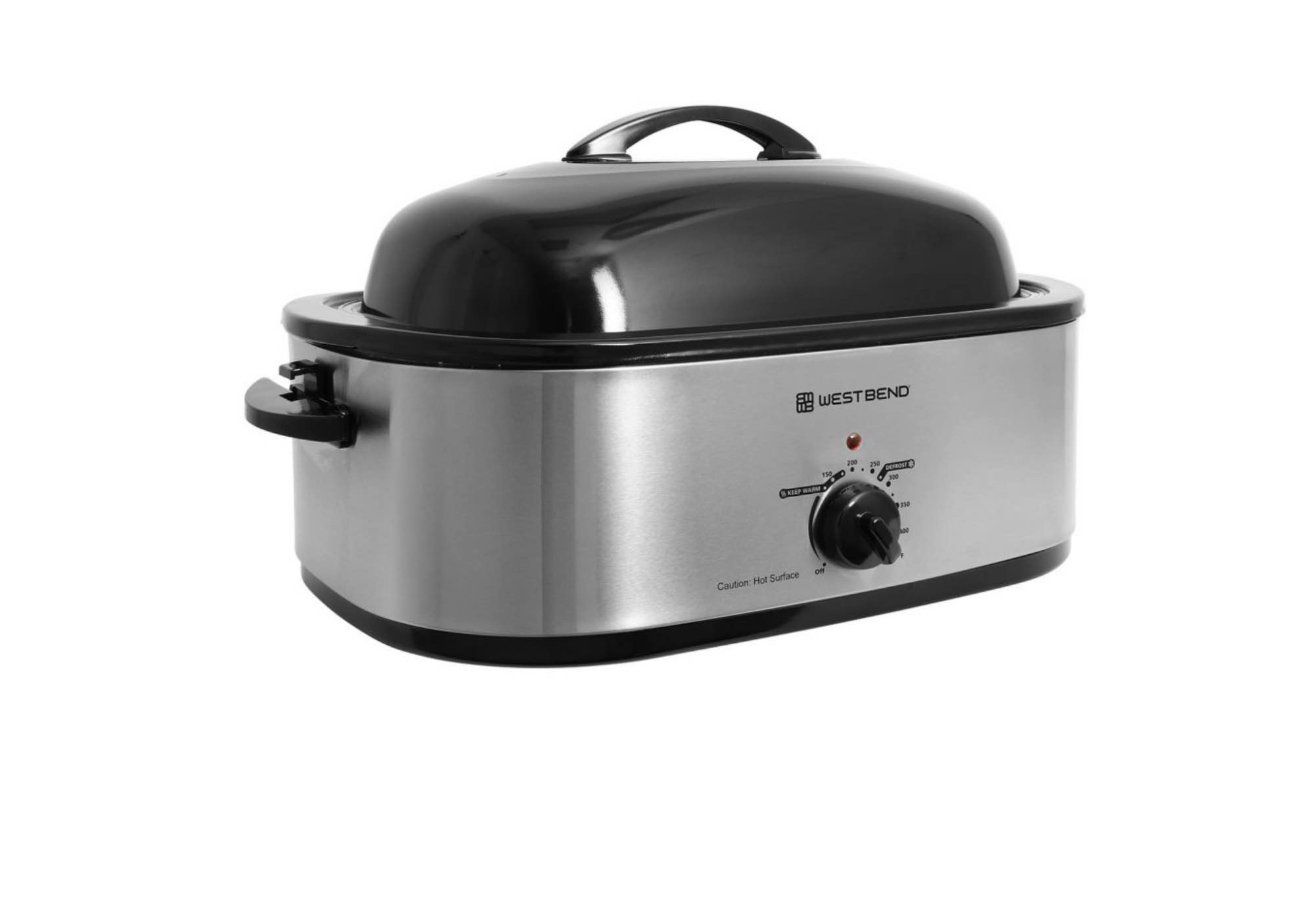 West Bend 20 QT. Roaster Oven with Rack and High Dome Lid, in Stainless Steel