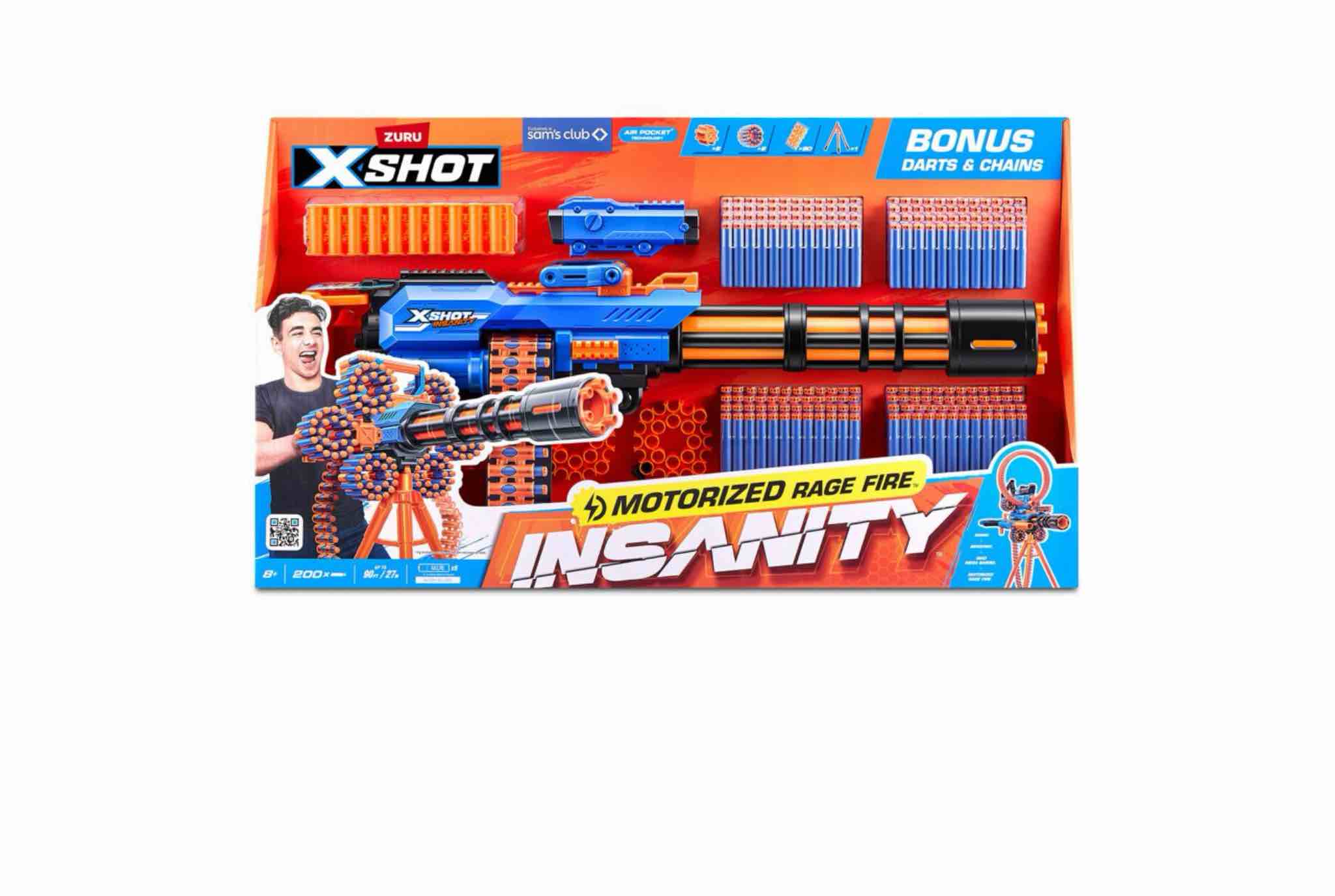 Zuru X-Shot Insanity Motorized Rage Fire Blaster