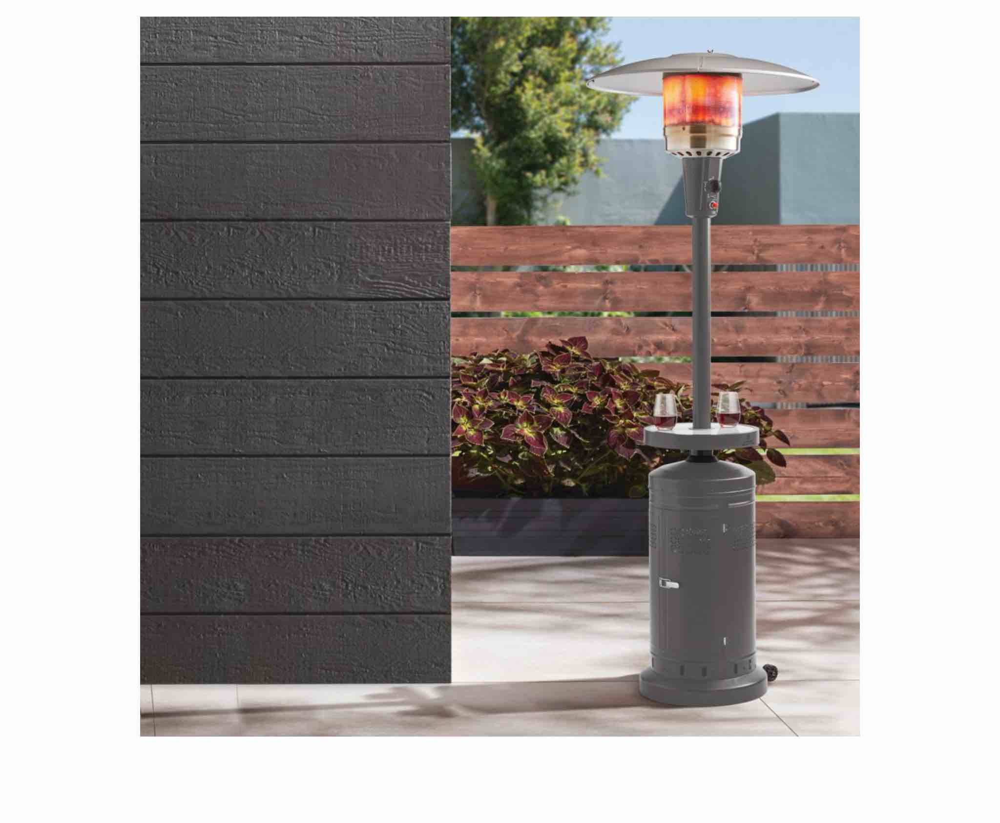 Member's Mark Gray Powder Coat Patio Heater with LED Table