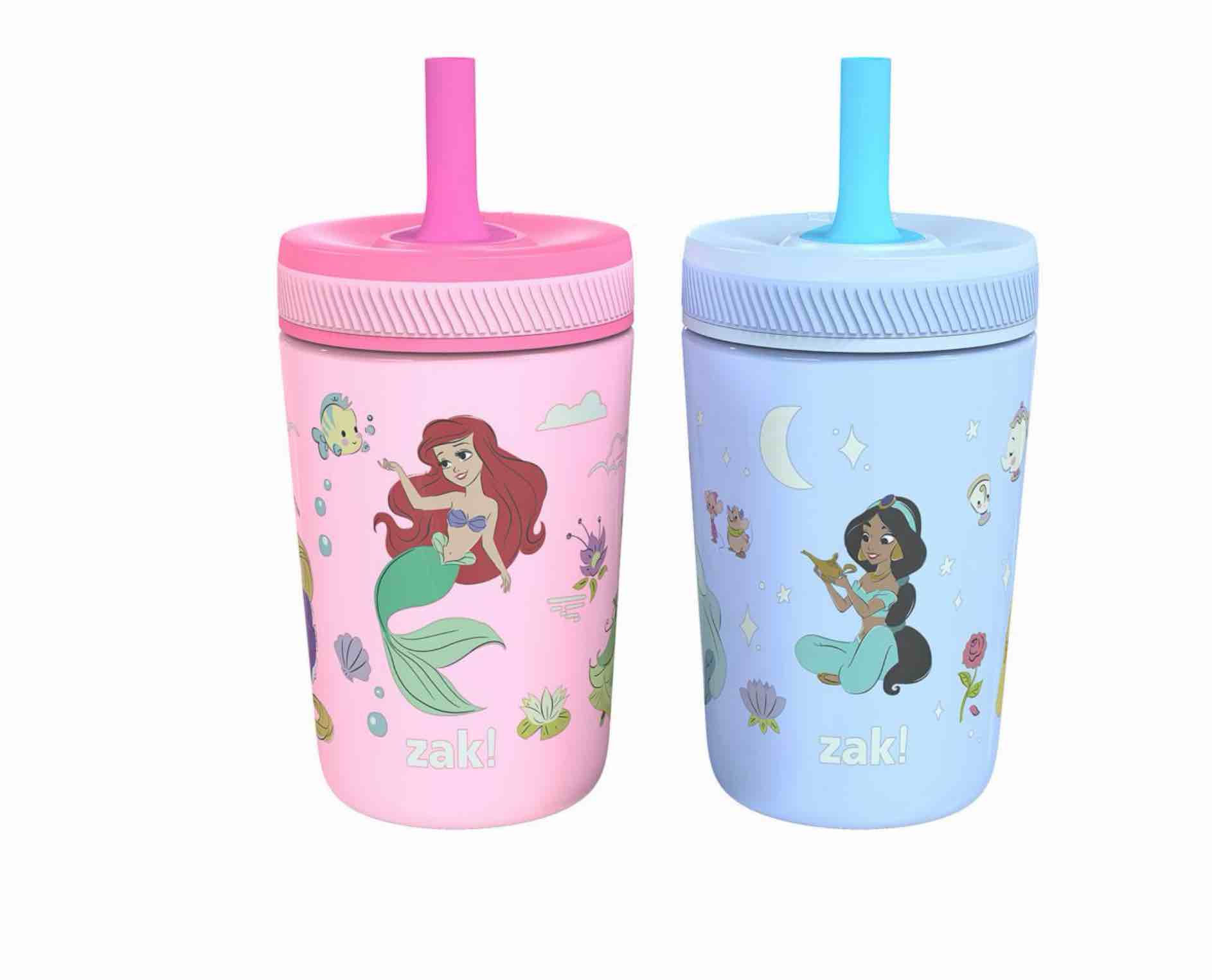 Zak Designs 12-oz. Stainless Steel Double-Wall Tumbler for Kids with Antimicrobial Straw, 2-Piece Set