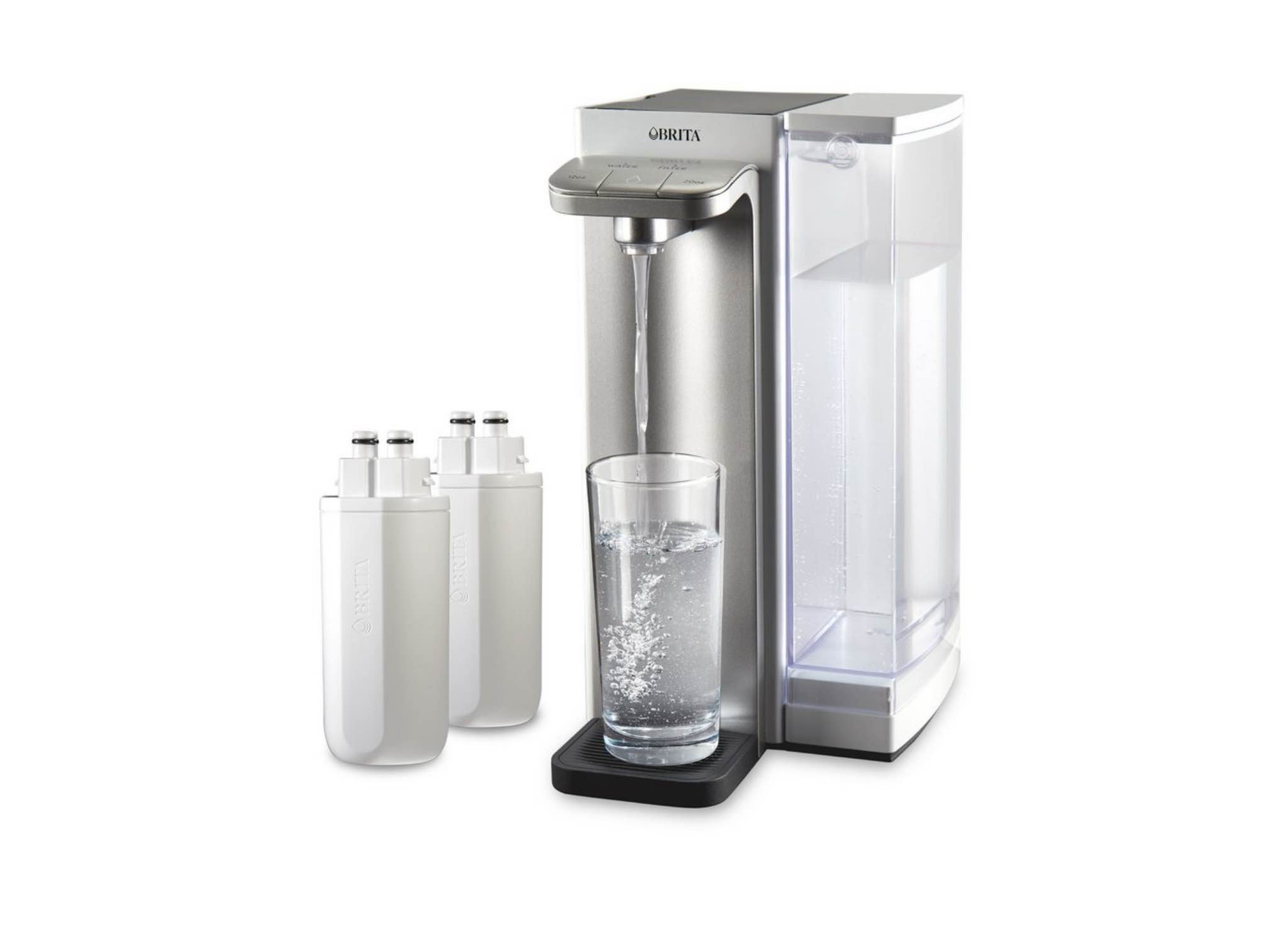 Brita Hub Instant Powerful Countertop Water Filtration Device with 12 Cup Water Reservoir and 2 Carbon Block Filters