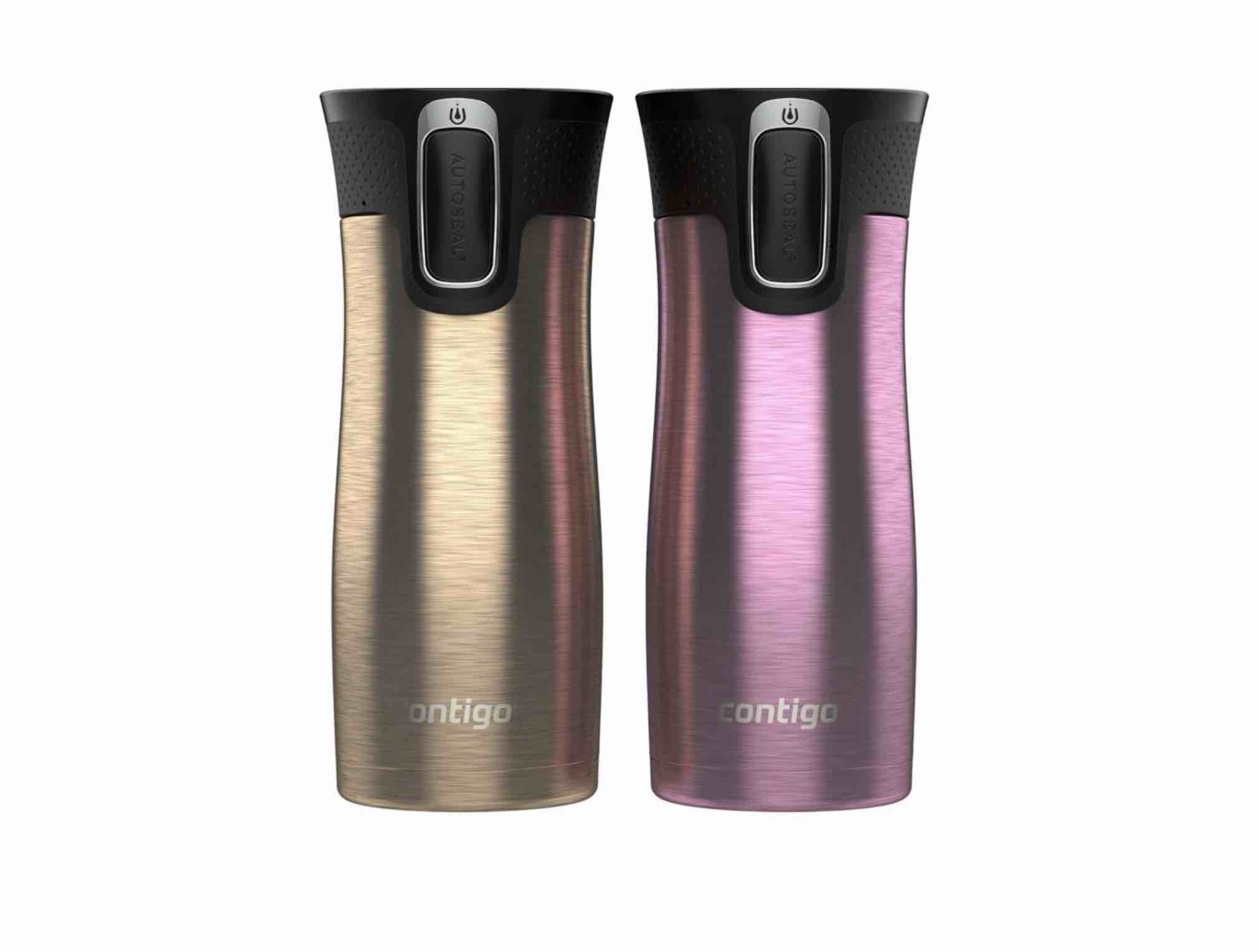 Contigo AUTOSEAL West Loop Vacuum-Insulated 16 oz. Stainless Steel Travel Mug with Lid, 2 Pack