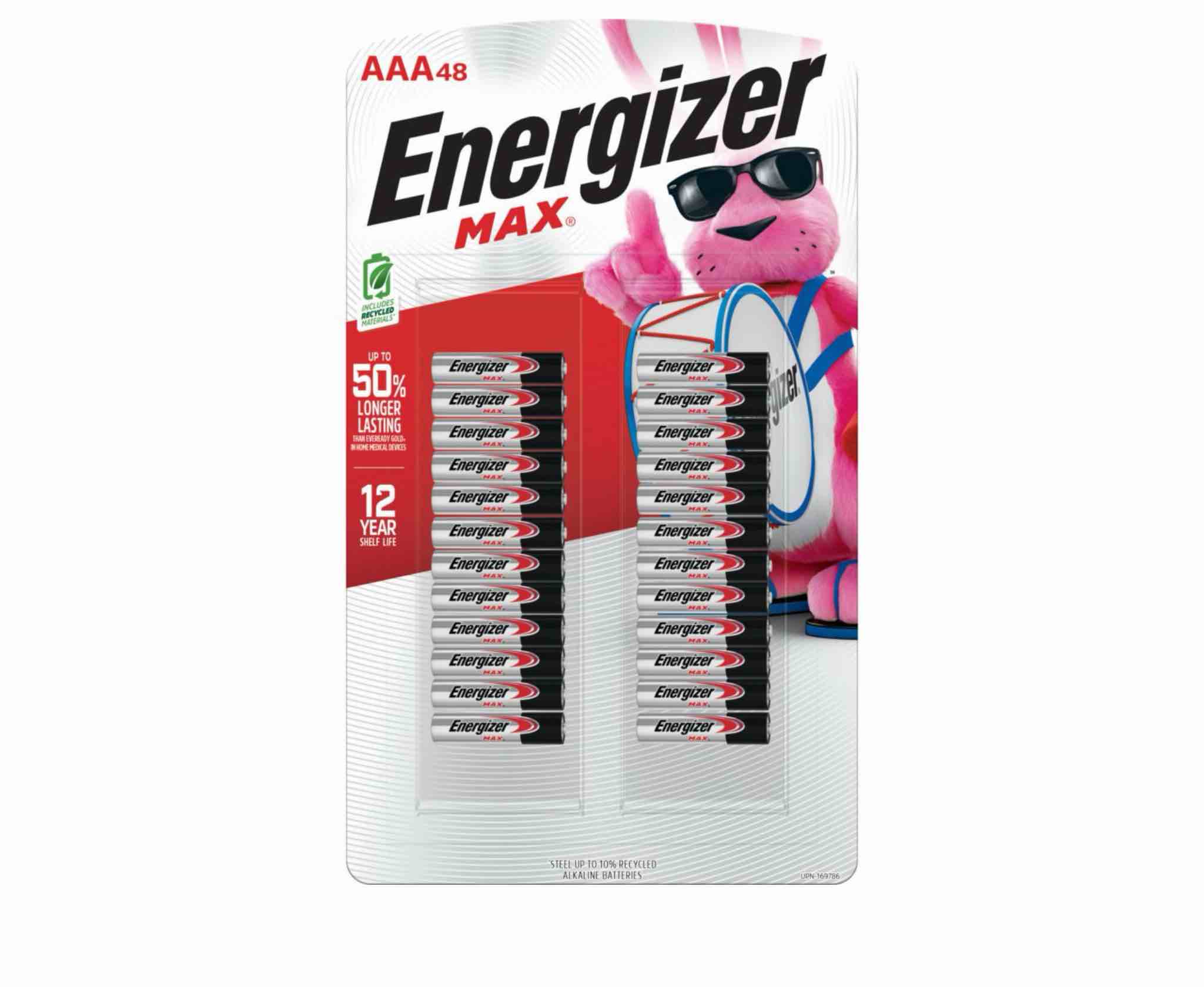 Energizer MAX AAA Alkaline Batteries, 48 pk.