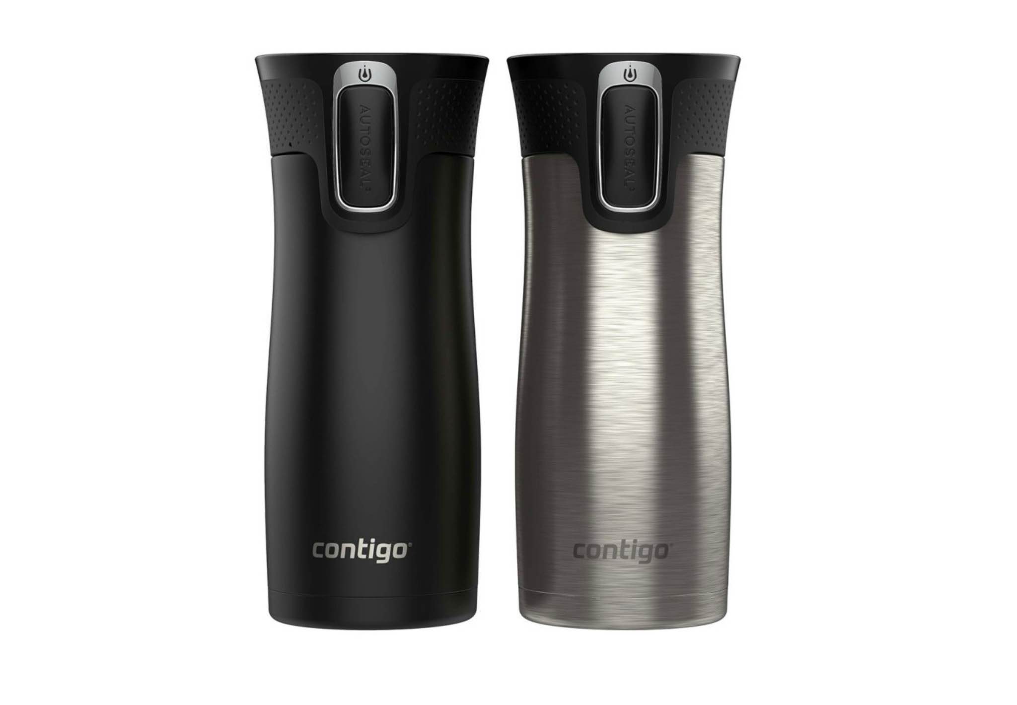 Contigo AUTOSEAL West Loop Vacuum-Insulated 16 oz. Stainless Steel Travel Mug with Lid, 2 Pack
