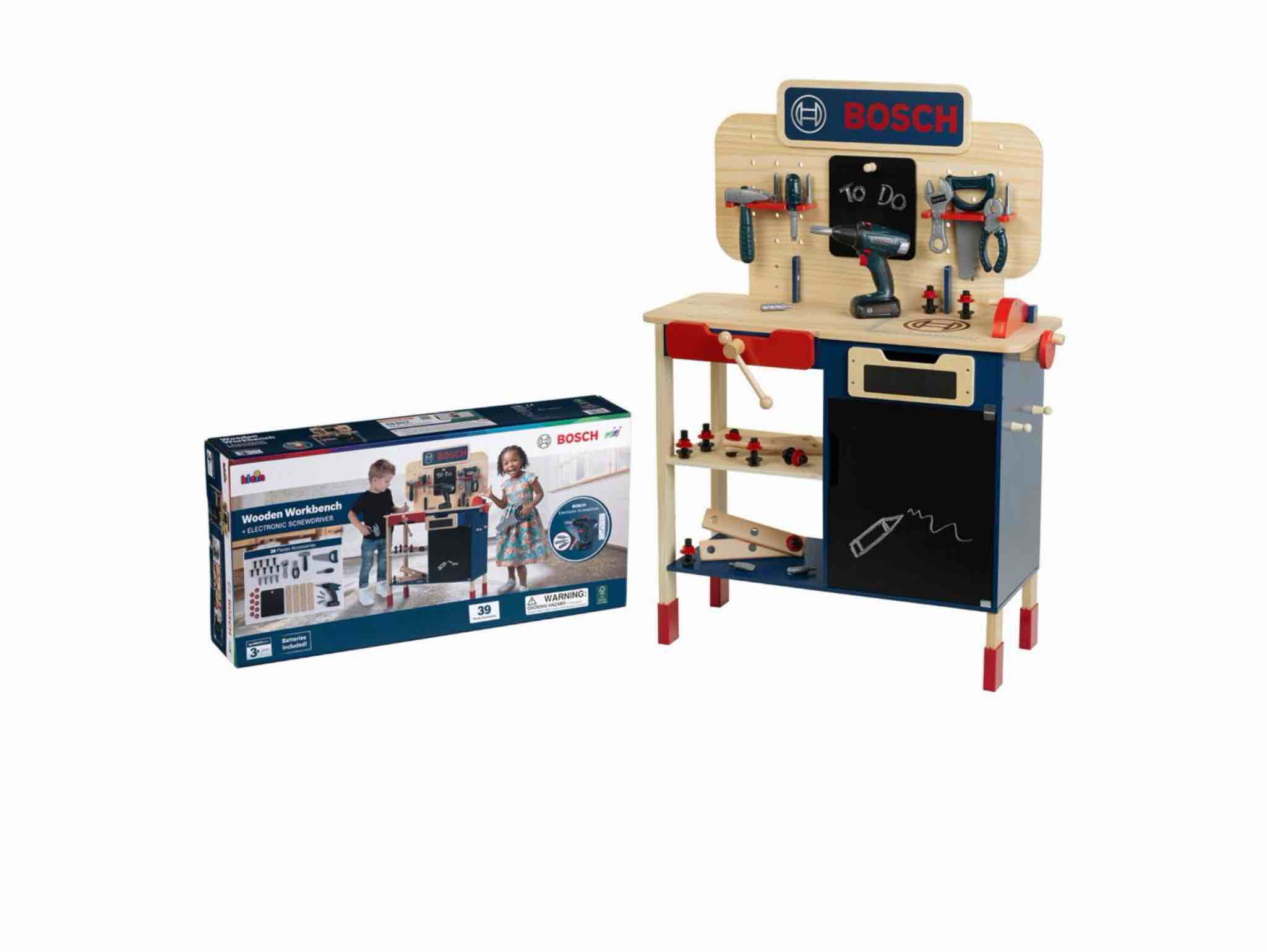 Bosch Wooden Toy Workbench Set with Accessories