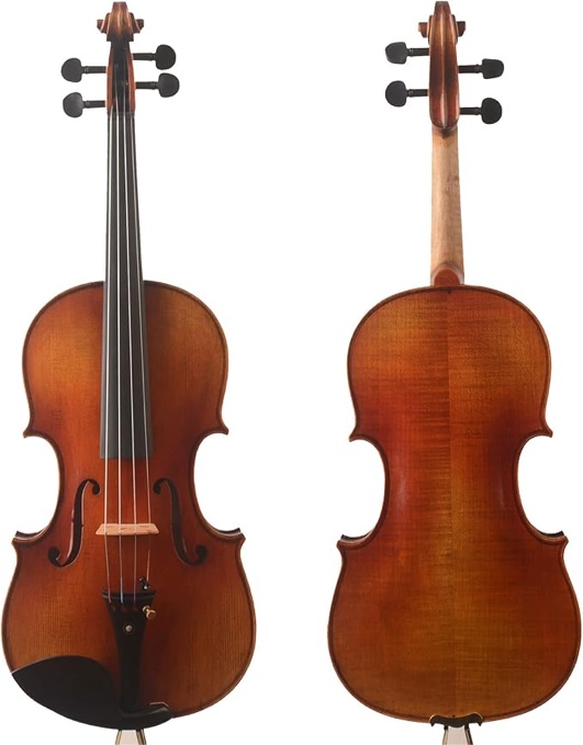 Strad model Full size violin with shoulder Rest, Bow strong mellow tone