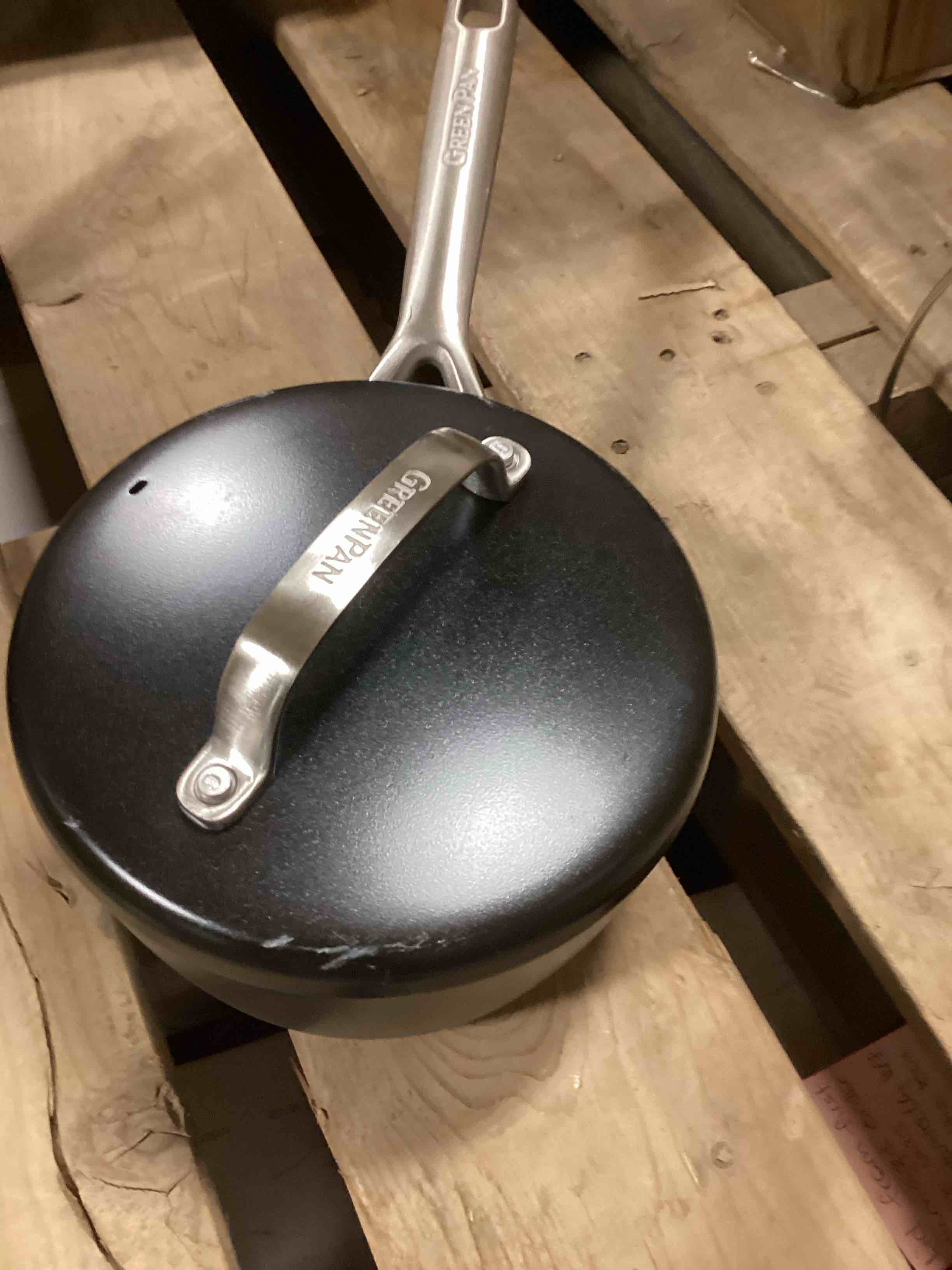 GreenPan GP5 Hard Anodized Advanced Healthy Ceramic Nonstick, 2QT Saucepan Pot with Insulated Lid, PFAS-Free, Induction, Dishwasher Safe, Oven & Broiler Safe, Black