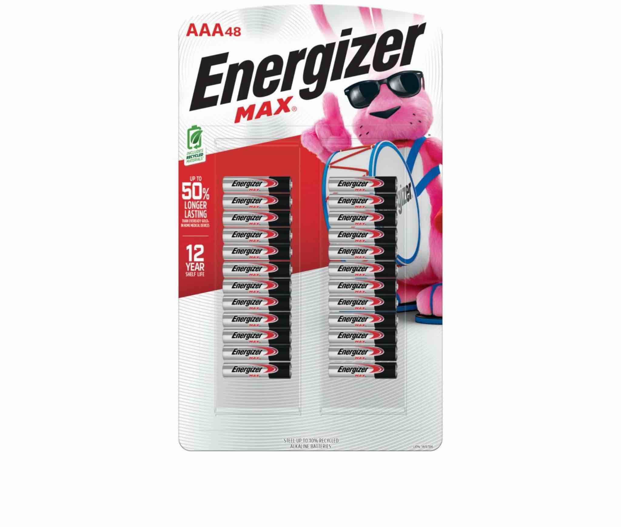 Energizer MAX AAA Alkaline Batteries, 48 pk.