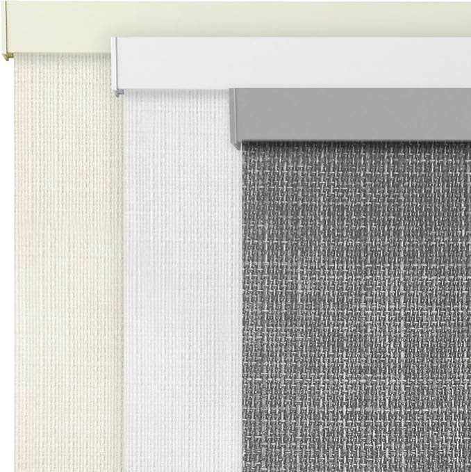 AOSKY Linen Roller Blinds Shades for Indoor Windows Pull Down Cordless Blackout Black Out Window Shade 20 Inch Blinds for Home Dark Grey