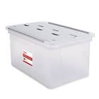 Staples Wing Lid File Totes Letter Size Clear (140166/139585) (Set of 2 different sizes and style)