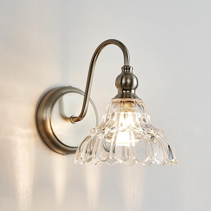 Brushed Nickel Wall Sconces Bathroom Wall Light Fixtures Modern Vanity Lights for Bathroom Bedroom