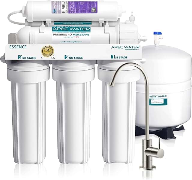 APEC Water Systems ROES-PH75 Essence Series Top Tier Alkaline Mineral pH+ 75 GPD 6-Stage Certified Ultra Safe Reverse Osmosis Drinking Water Filter System
