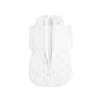 DREAMLAND BABY Weighted Sleep Swaddle Sack, Babies Aged 0-6 Months. 100% Cotton, Evenly Distributed Weight from Shoulders to Toes (White w/Grey Stars)