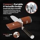 Professional Rolling Knife Sharpener Kit - Sharpens Steel Knives of Any Hardness with Diamond Technology and Magnetic Angle Guide at 15&20 Degrees