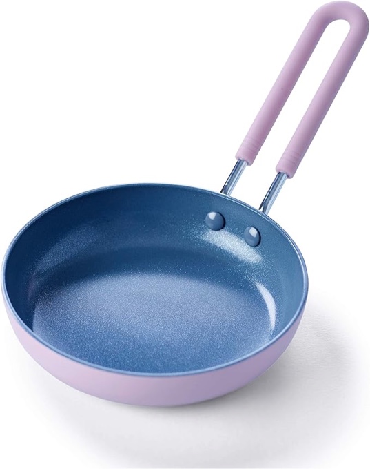 GreenPan Mini Healthy Ceramic Nonstick, 5" Round Egg Pan, PFAS-Free, Dishwasher Safe, Stay Cool Handle, Lavender