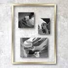 15.6"x11.5" Float Thin Metal Gallery Wall Frame Brass - Threshold™: Modern Wall Decor, Sawtooth Mount
