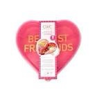 Cook With Color Valentine Best Friends Heart-Shaped Snack Box Pink