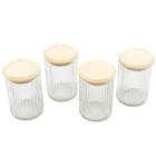 4Pk glass Jars clear