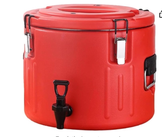 Home Stainless Steel Drink Dispenser with Faucet, Insulated Hot and Cold Beverage Dispenser Bucket, for Party Family Gathering Camping,30L