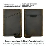 Fidelo Hybrid RFID Minimalist Men's Slim Walle expresso 
