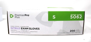 10 Case Pack PremierPro Plus 5062 Powder-Free Nonsterile Nitrile Exam Gloves, Small, 200 count per pack 