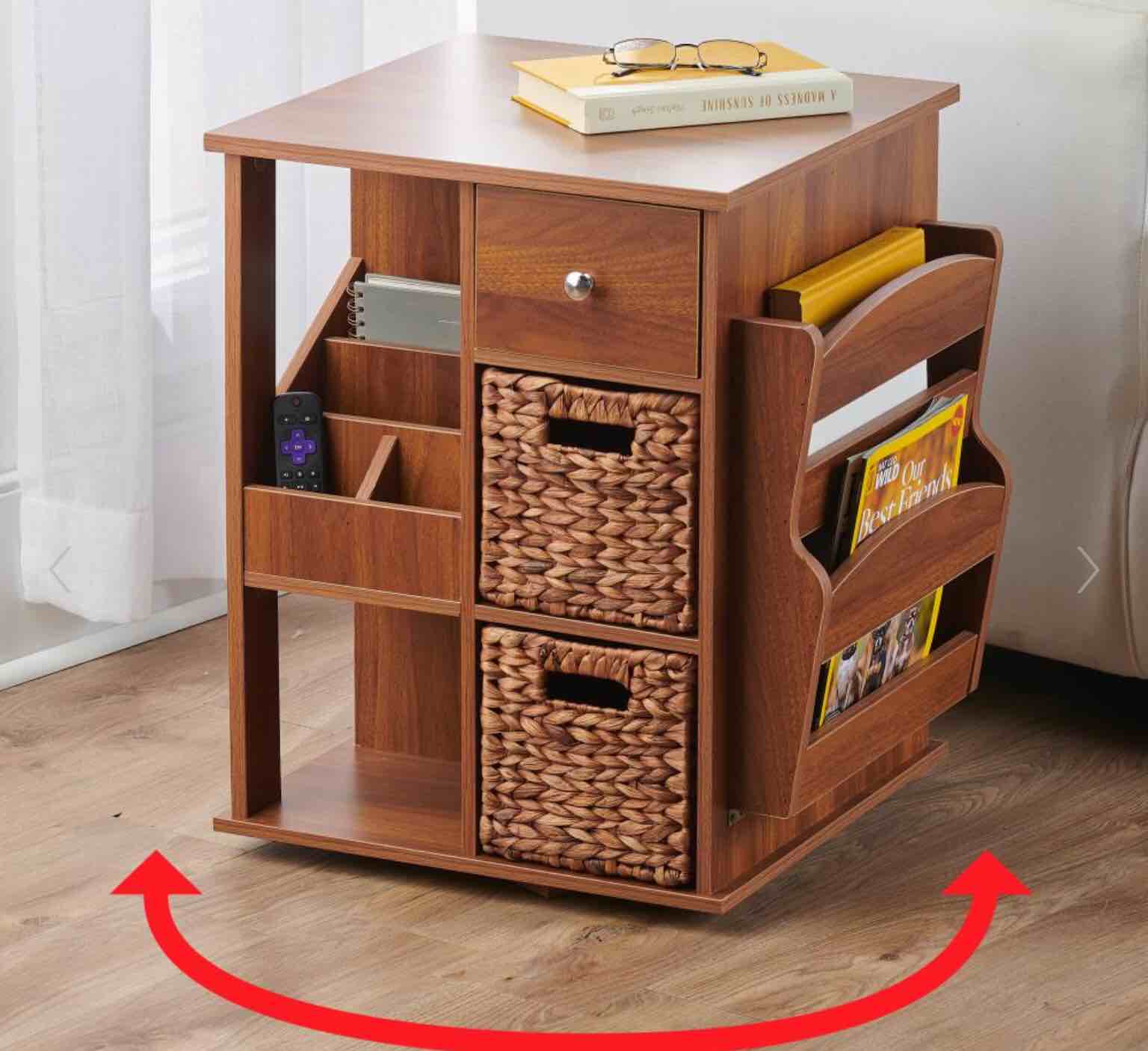 The Rotating Organized End Table