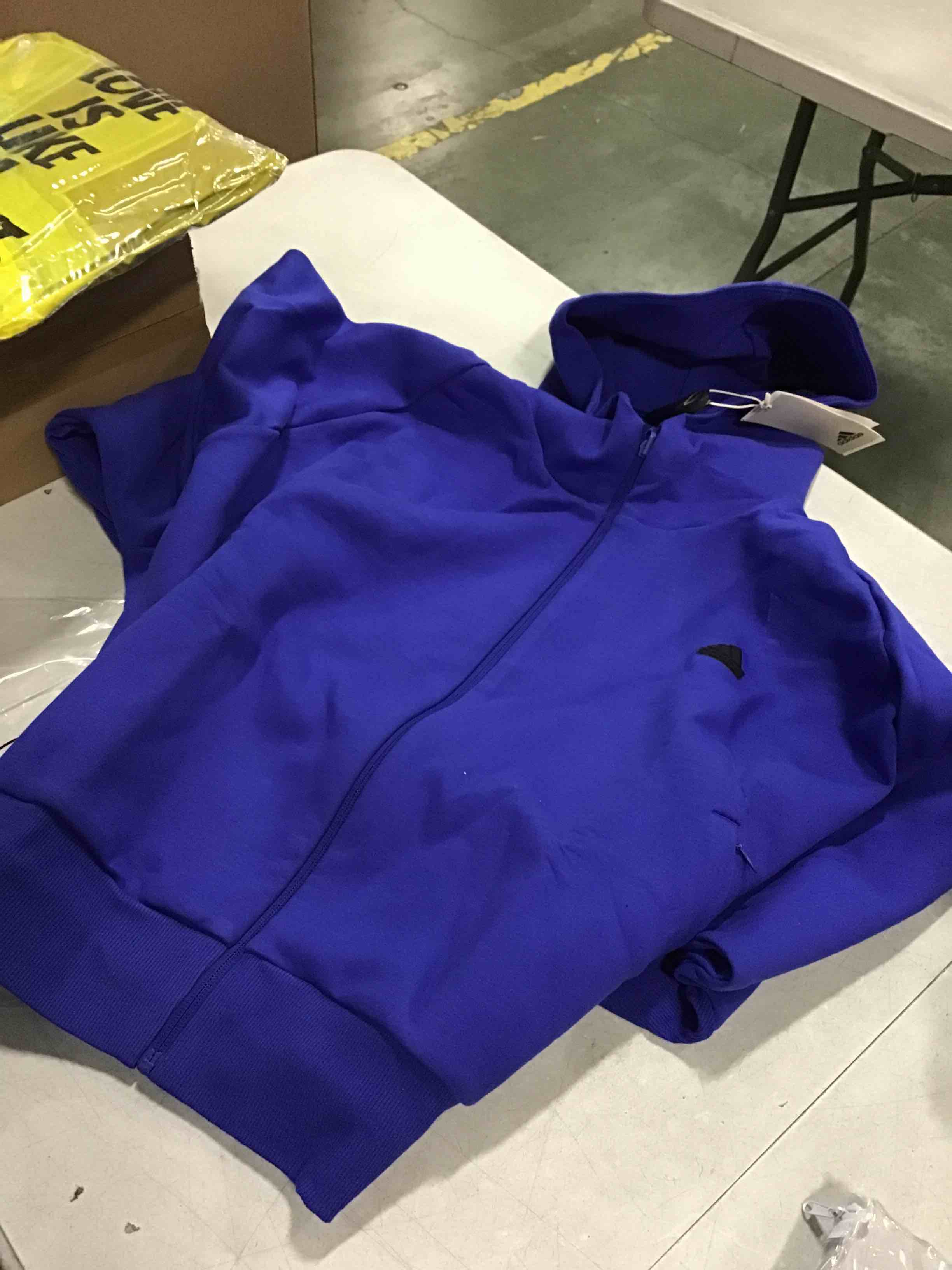 adidas Women's Z.n.e. Full-Zip Hoodie 2XL BLUE