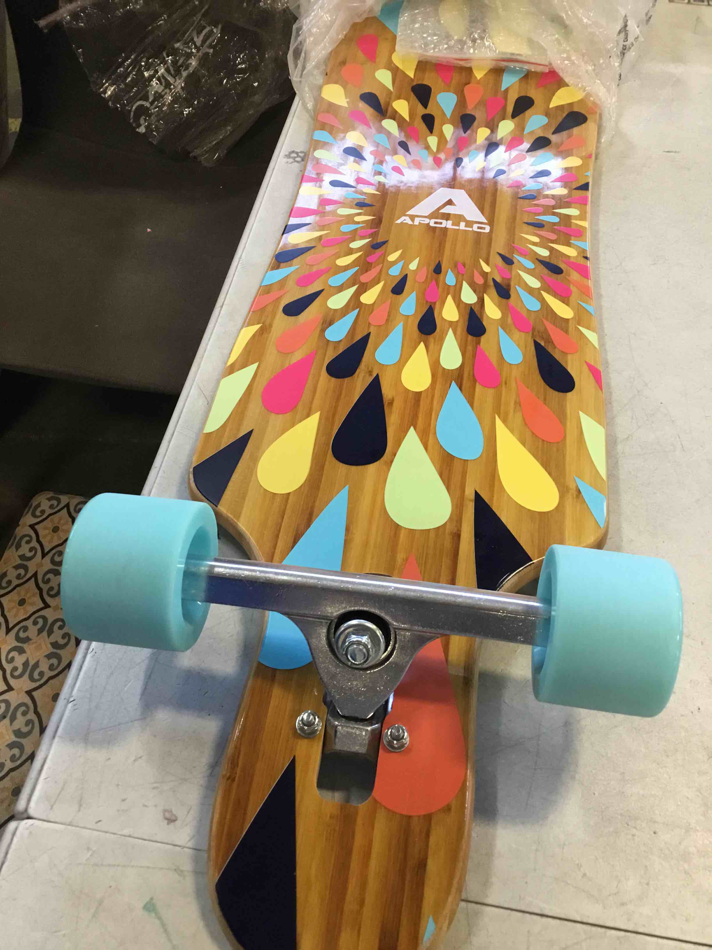 APOLLO Patineta de madera 4 de ruedas para adultos