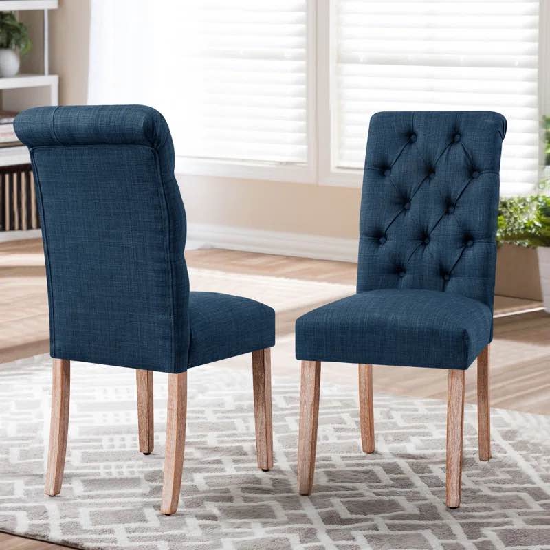 Graettinger High Back Armless Solid Wood Dining Chair