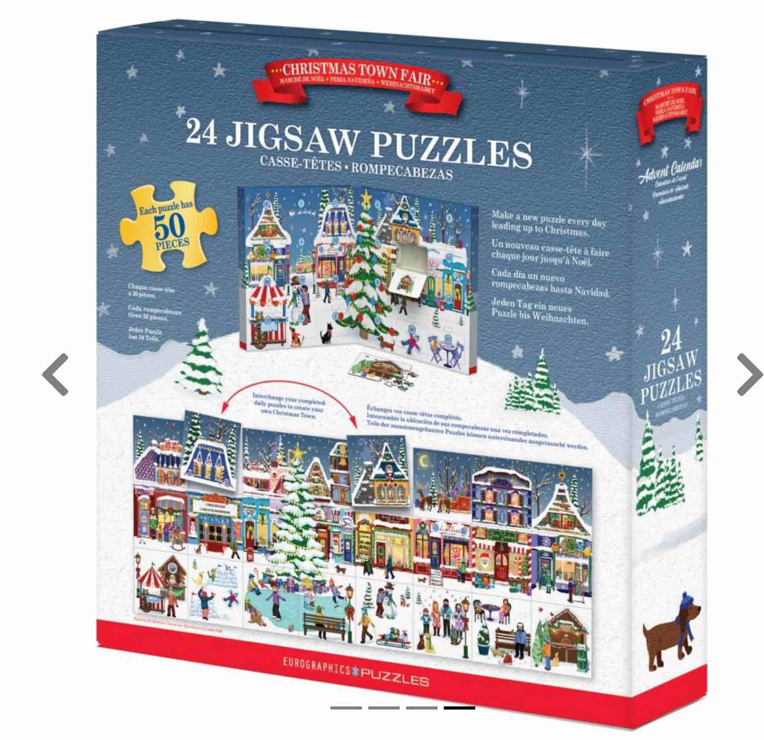 Eurographics Advent Calendar - Christmas Town Fair  24 Surprise Jigsaw Puzzles
