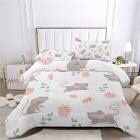 (similar)Kids Cartoon Mouse Comforter Set Twin Size Cute Rat Lover Bedding Set Mushroom Duvet Insert Animals Cherry Blossoms Branch Snail Animal Down Comforter For Kids Boys Girls Bedroom Dorm Decor