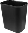 Healvian Plastic Trash Can 4 Gallon 15L Square Trash Can Garbage Container Bin Small Trash Can for Office Black