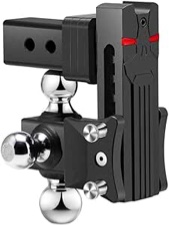 Airbird Adjustable Trailer Hitch Ball Mount With1-7/8& 2" & 2-5/16" Triple Ball, 5-Inch Drop,Only Fits 2-Inch Hitch Receiver,18,000LBS GTW - 722005-3B…